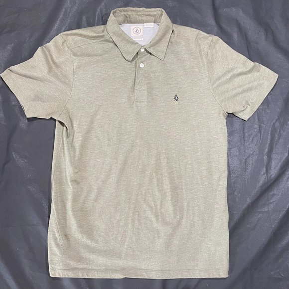 Volcom NWOT Green Cotton Blend Polo Medium - Picture 1 of 5